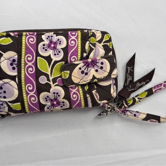 Vera Bradley Purple and Green Floral Wristlet - Picture 2 of 4